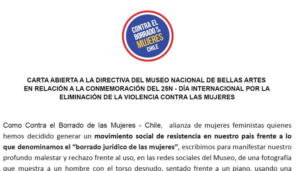 carta abierta MNBA