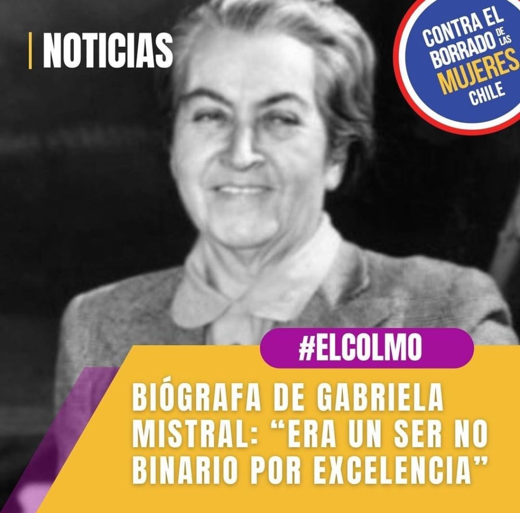 Gabriela Mistral, destacada académica y escritora chilena.